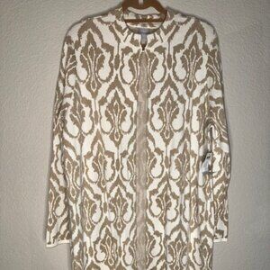Women's Damask‎ Knit Cardigan, Ecru/Gold, by Chico's